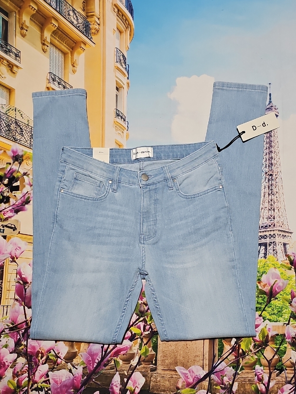 Dish-Denim Adaptive Skinny Light Blue Denim Jeans Size 28 NWT